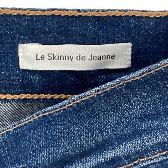 Frame Distressed Skinny Jeans Womens 27 Blue Dark Wash Casualwear Everyday Denim - Picture 12 of 15